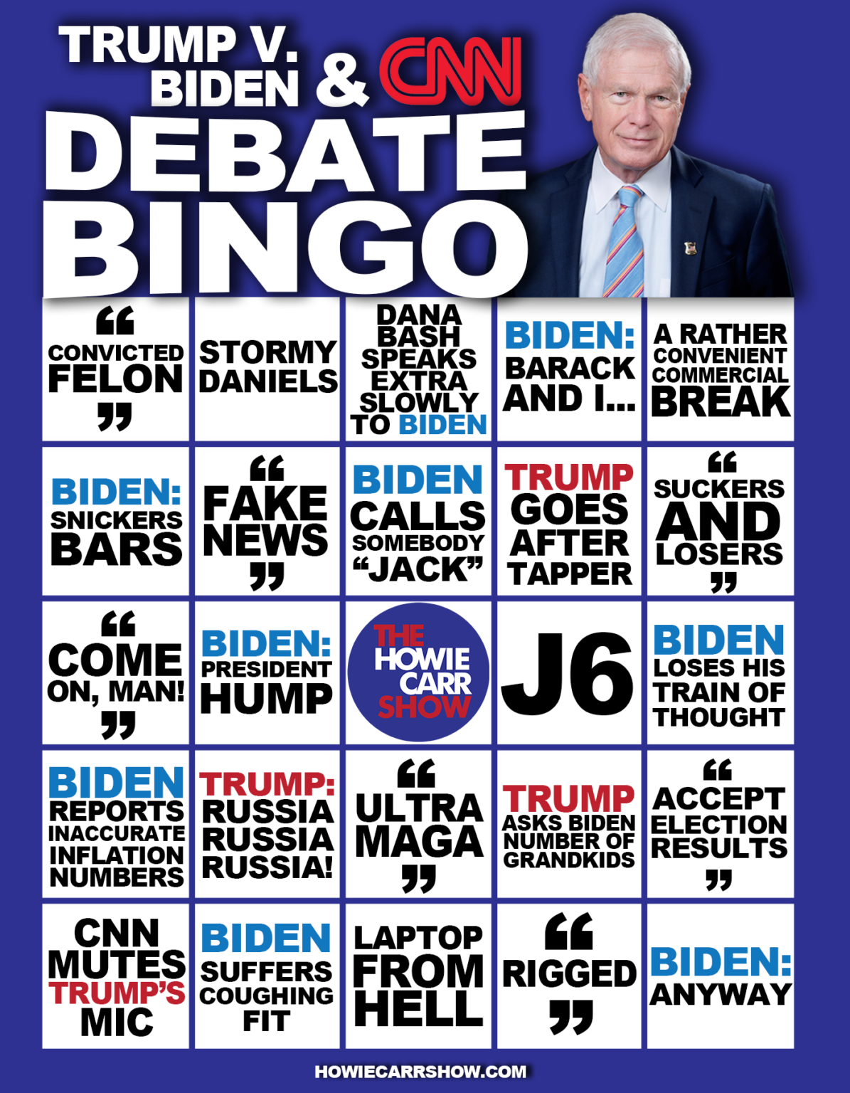 DEBATE BINGO CARD: Trump v. Biden and CNN – HCRN