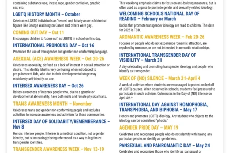 Sex on the School Calendar 2024-2025